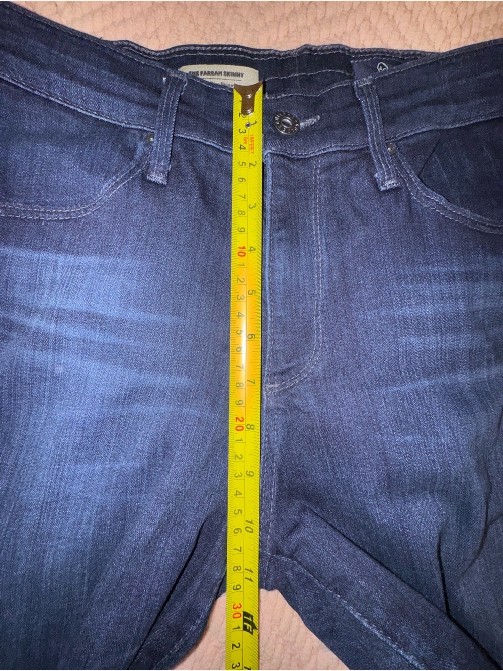 AG Adriano Goldschmied The Farrah Skinny High Rise Jeans Dark Wash Size 30R EUC - Picture 7 of 13